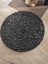 1LB Black Glass Beads Vase Fillers Flat Marble Gemstones Aquarium Decorative Sto