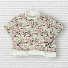 Janie Jack Size 8 Floral Sweater Cape