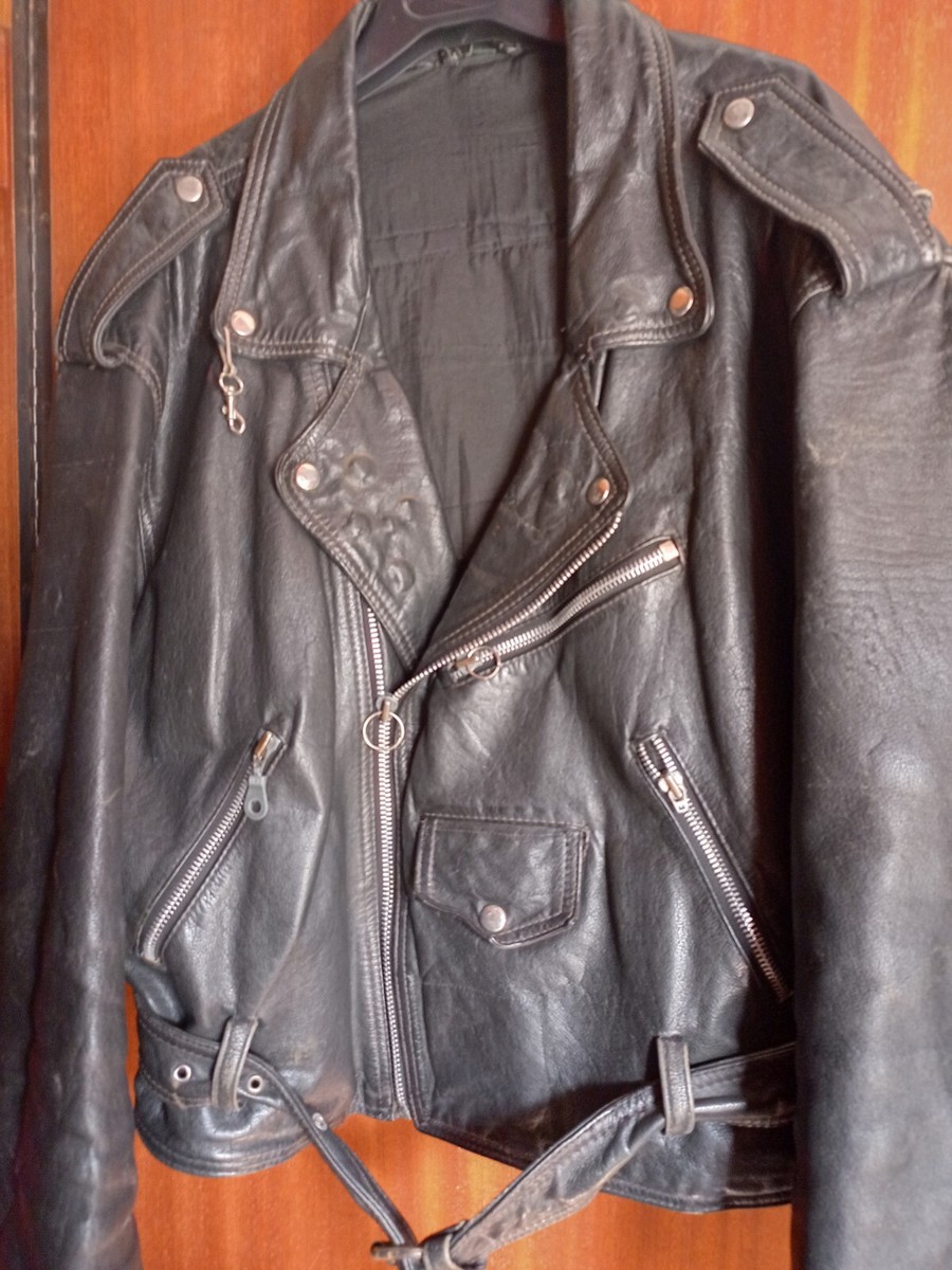 ル*C様 vintage Punk leather biker jacket ル*C様 vintage Punk leather biker jacket Vintage Leather Spiked