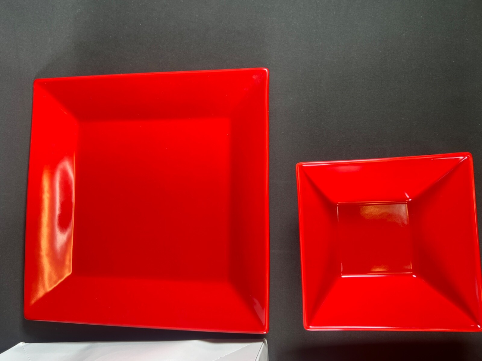 9X espana life style macys new dinner plate blaze red set bowl salad kitchen