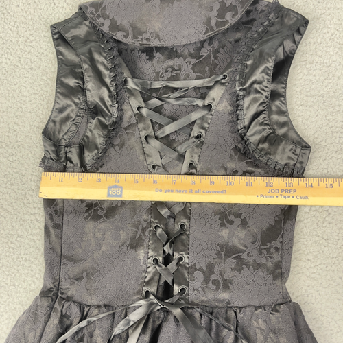 Living Dead Souls Dress Womens M Black Corset Top Gothcore Punk Lolita Grunge - Picture 13 of 15