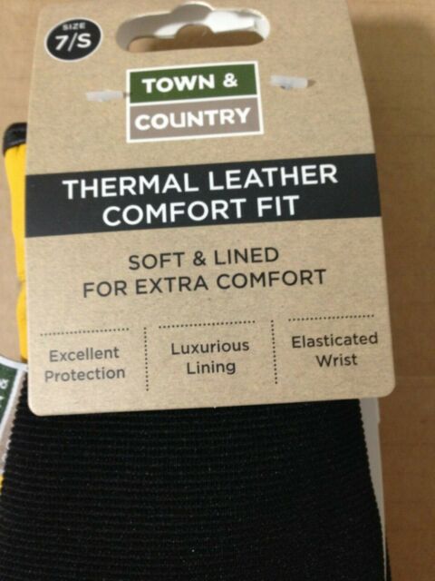 Town /& Country T//CTGL115S TGL115S Thermal Comfort Fit Leather Gloves Small