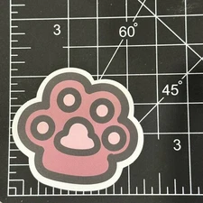 High 5 Kitty Cat Pink Paws Up  Cartoon Matte - Vinyl Decal Sticker Bomb Kawaii