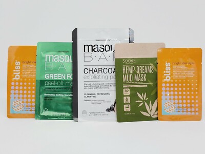 Beauty Face Masks Charcoal Hemp Mud Eye Foil Exfoliating Hydrating Soothing LOT