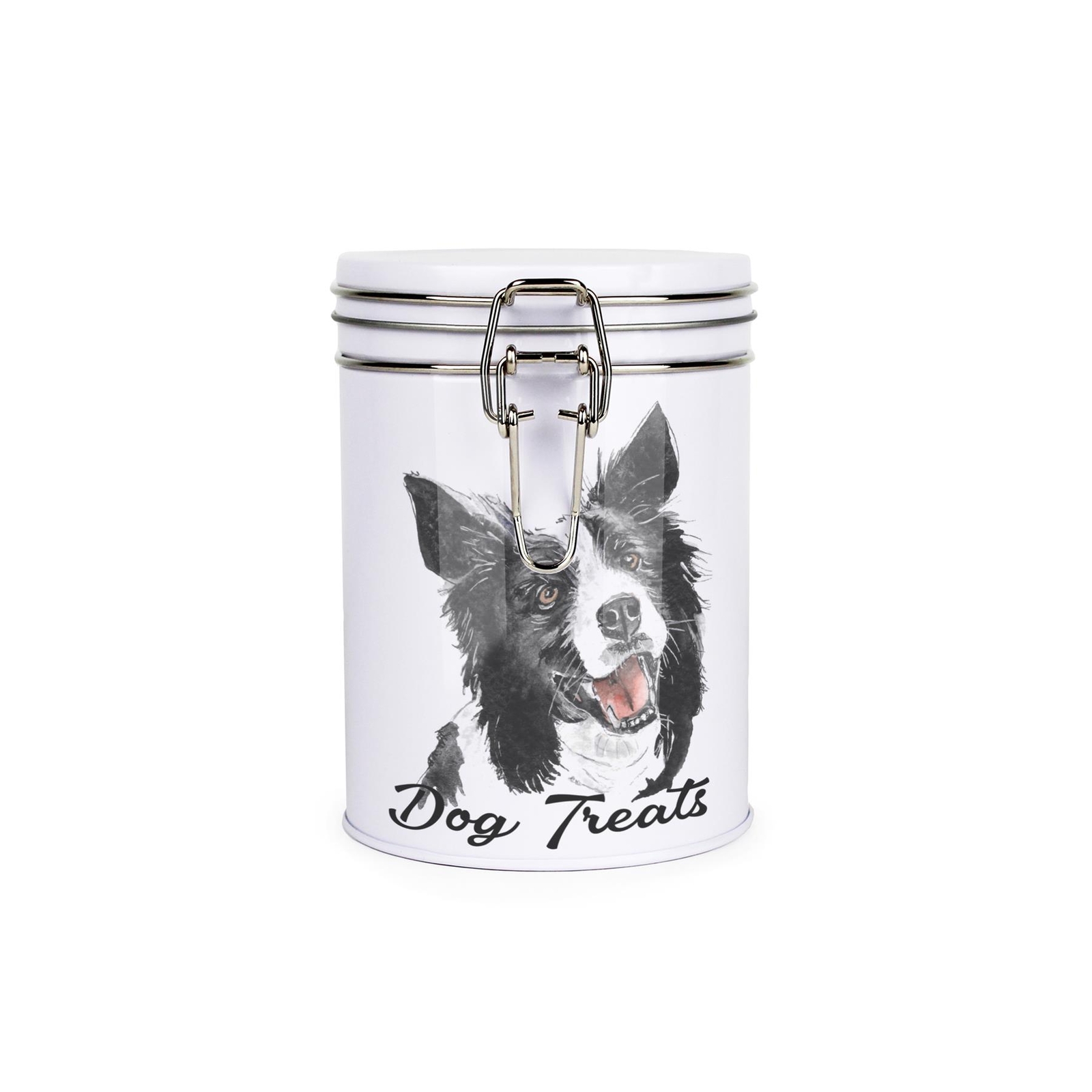 Collie Dog Treats Canister - Novelty Dog Themed Storage Gift Tin
