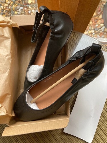 Fitflop Allegro Black leather ankle strap Ballerinas new in box size 6.5 - Picture 7 of 7