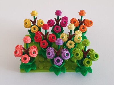 1 Lego Blumenbeet 6x8 mit bunten Blumen Gras Gräser NEU 24866 39262 32607 MOC