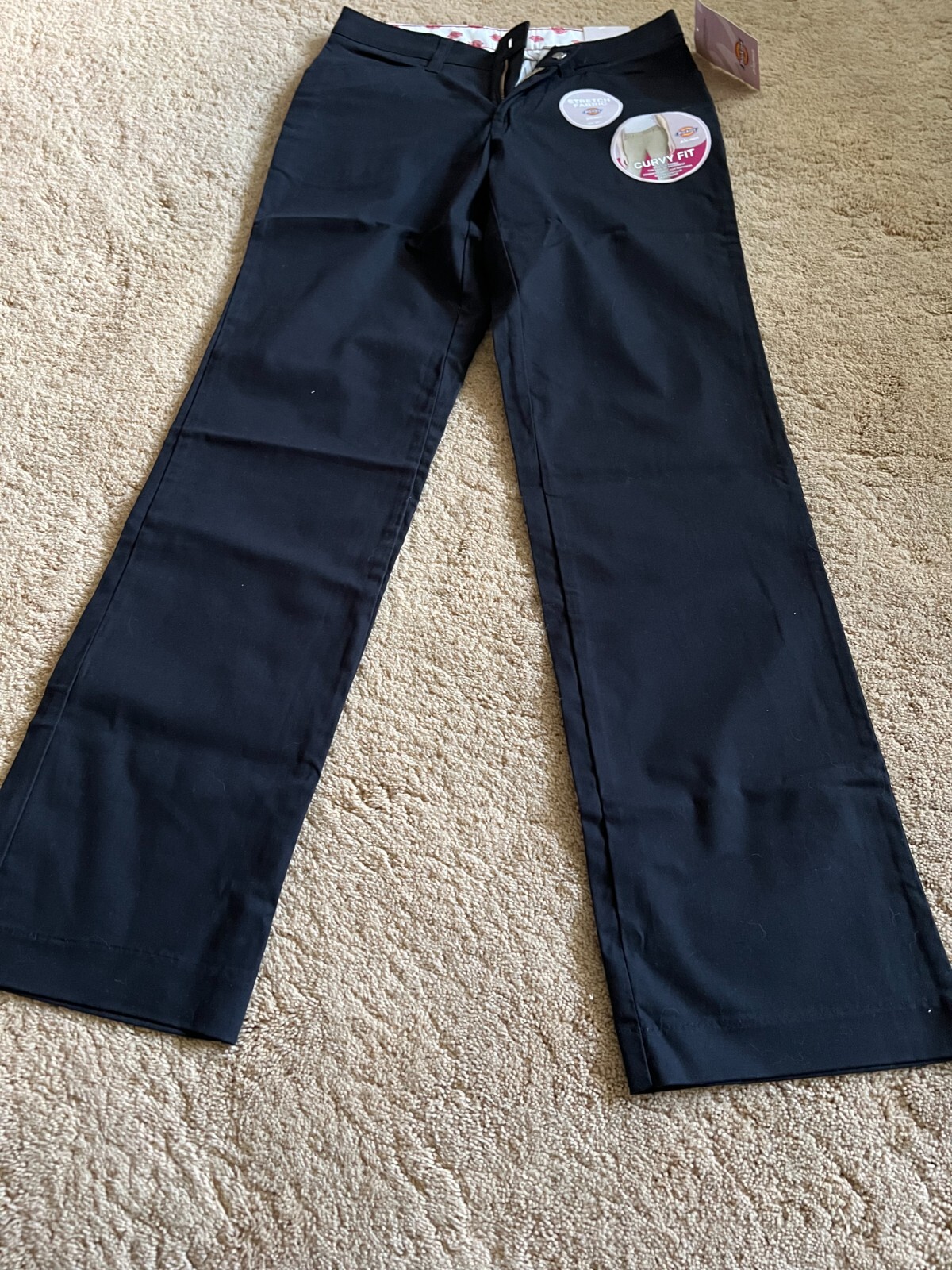 Womens Curvy Fit Skinny Leg Pants Denim Jean Black Size 4 Re