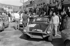 Peter Harper Rupert Jones Sunbeam Tiger Ford in the pit lane 1965 Car Old Photo