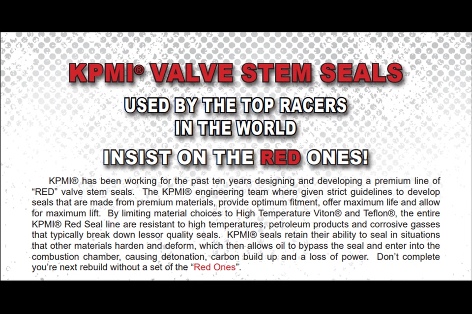 2001-2013 Yamaha YZ250F YZ 250F Kibblewhite Viton Valve Stem Seals Seal Set of 5 - Image 3 of 4