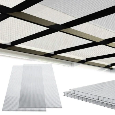 PETS-HOUSE Corrugated Polycarbonate Panels Roofing Sheets 4MM / 10MM Greenhouse Replacement