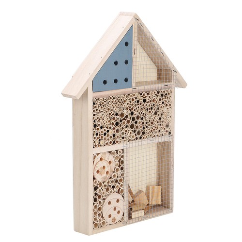 Wooden Insect Bee House Wood Bug Room Hotel Shelter Garden Decor Nests Box AC - Picture 2 of 10