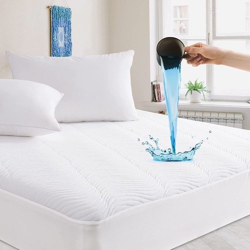 Waterproof Knit Mattress Protector with Deep Pocket Design Stretch Fits Up to 21 - 第 1/14 張圖片