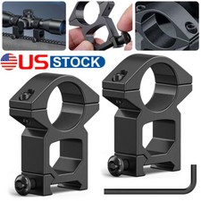1"/25.4mm High Profile Scope Rings for 21mm Picatinny Rail Mount Heavy Duty 2PCS
