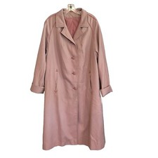 VTG Abbmoor Pink Coat Womens Size 18 Button Up Union Made in USA Lined