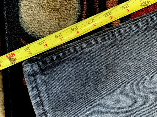 Vintage Lee Mens Jeans Black Denim Faded Waist 38 Length 32 (Tag 40/32) Vtg - Picture 6 of 7