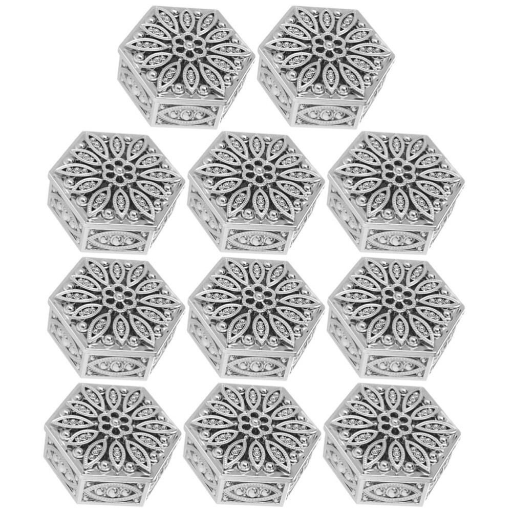 12pcs European Candy Box Hexagonal Shape Gift Wrapping Box Jewelry