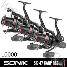 3 x SONIK SK47 10000 Reel Carbon Big Pit Carp Fishing Long Aluminium Spool
