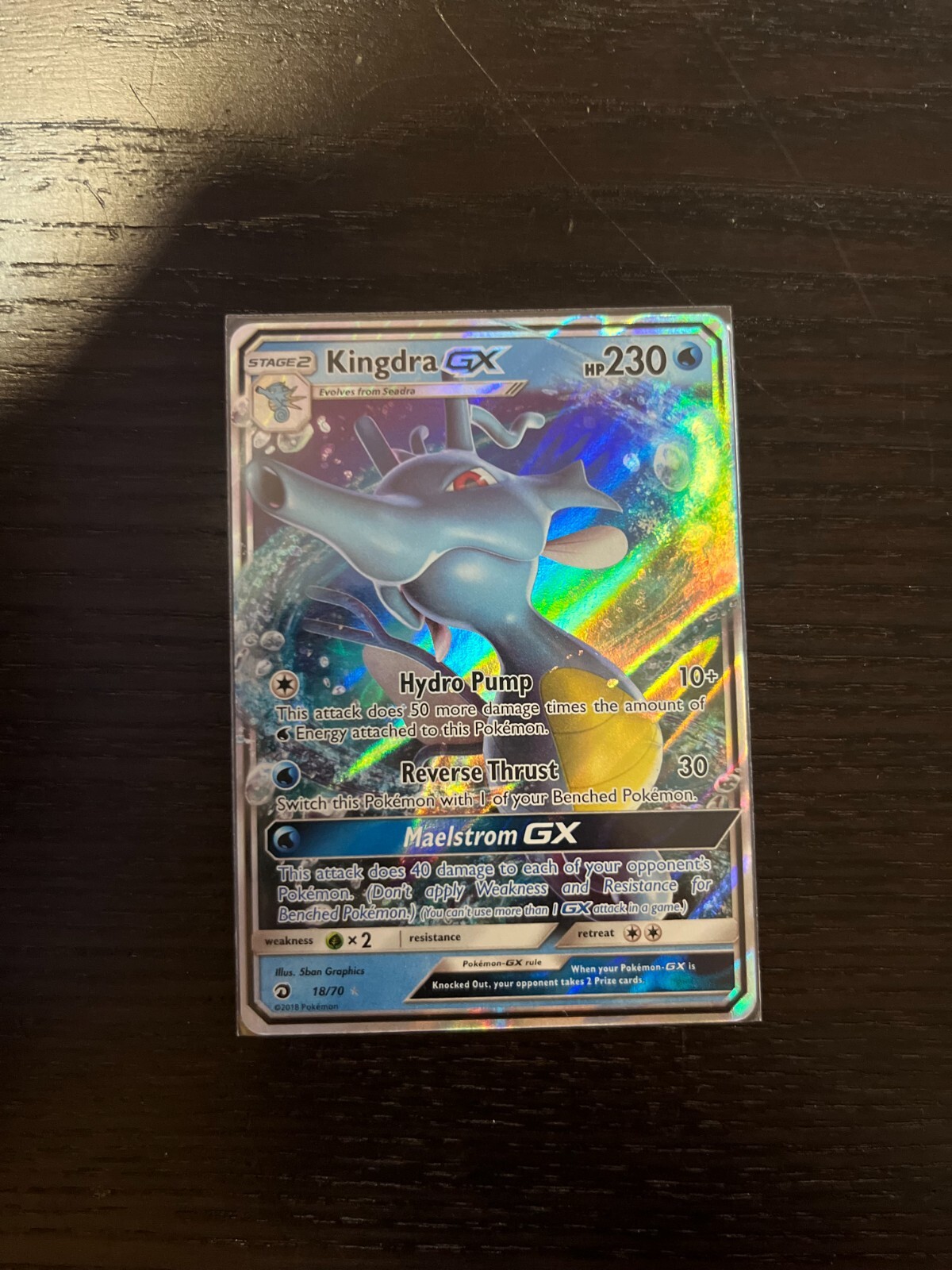 Pokemon Kingdra GX 18/70 Dragon Majesty Sun & Moon ULTRA RARE NM