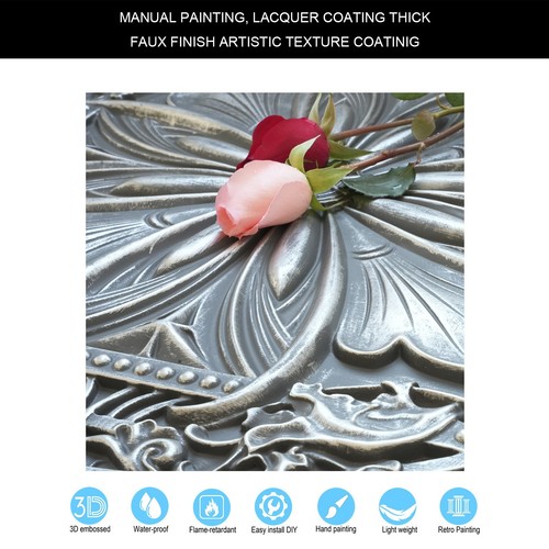 Decorative Fancy Tiles Suspended Wall Panel for Salon PL10 Antique tin 10pcs/lot - Picture 3 of 20