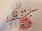 Vintage Mattel Barbie Baby-Sits #953 Apron And Accessories