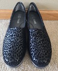 SAS Bliss Loafer Womens 10 M Black Leopard Velvet Wedge Cushioned Comfort — photo 1