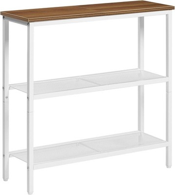 Schmaler Konsolentisch, Beistelltisch mit 2 Ablagen, Sofatisch, Flur, Eingang...