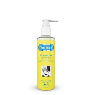 Teenilicious Hair & Body Wash With Buriti Oil & Tea Tree Oil , 200ml