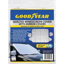 Goodyear Quilted Car Windscreen Cover | Wing Mirror Covers | Snow Ice Frost