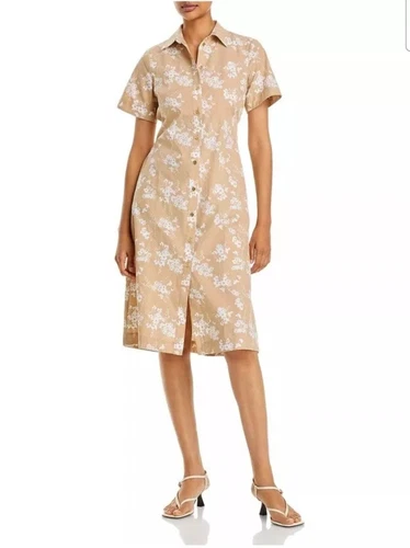 Abito Camicia Michael Michael Kors Cotone Cravatta Vita Taglia XS