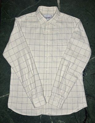 Corridor New York Men s Medium Plaid Button Front Flannel Cotton Made In NY