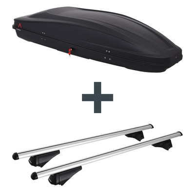 Dachbox G3 Spark 480 + Dachträger Menabo Tiger für Audi A3 Sportback Typ 8P EBA