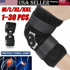 Hinged Knee Brace Compression Sleeve Joint Support Open Patella Stabilizer Wrap
