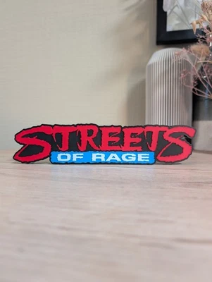 Logo Streets Of Rage 3D | Décoration Retrogaming 23cm - Photo 1/4