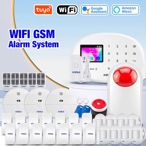Alarmes antivol Tuya APP télécommande système d'alarme sécurité domestique WiFi GSM Al - Photo 2/16