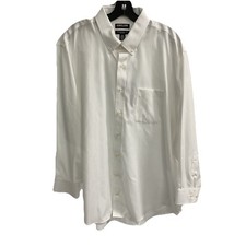 Kirkland Signature Men  s White Button Down Traditional Fit Shirt Size XXL 18x33