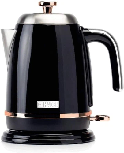 Haden Salcombe Black Kettle - 1.7L Cordless Kettle - Fast Boil 3KW - Stainless 