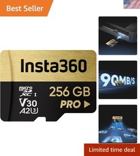 256GB PRO microSDXC Memory Card, V30, A2, UHS-I, 90 MB/s Read/Write Speed