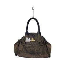 Vivienne Westwood Yasmin Boston Bag Black Gold Mesh Vintage Authentic