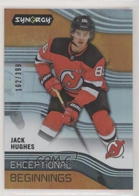 2019-20 Synergy Exceptional Beginnings Orange 162/399 Jack Hughes Rookie RC 0c2b