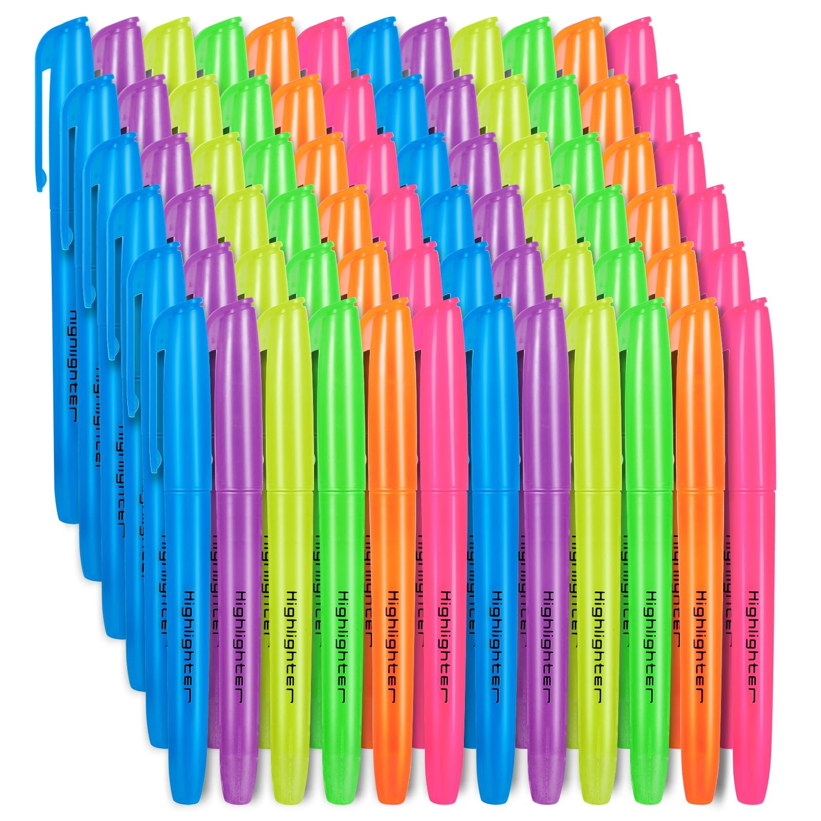 S Bulk Highlighter Assorted Colors 6 Colors Fluorescent Hi...