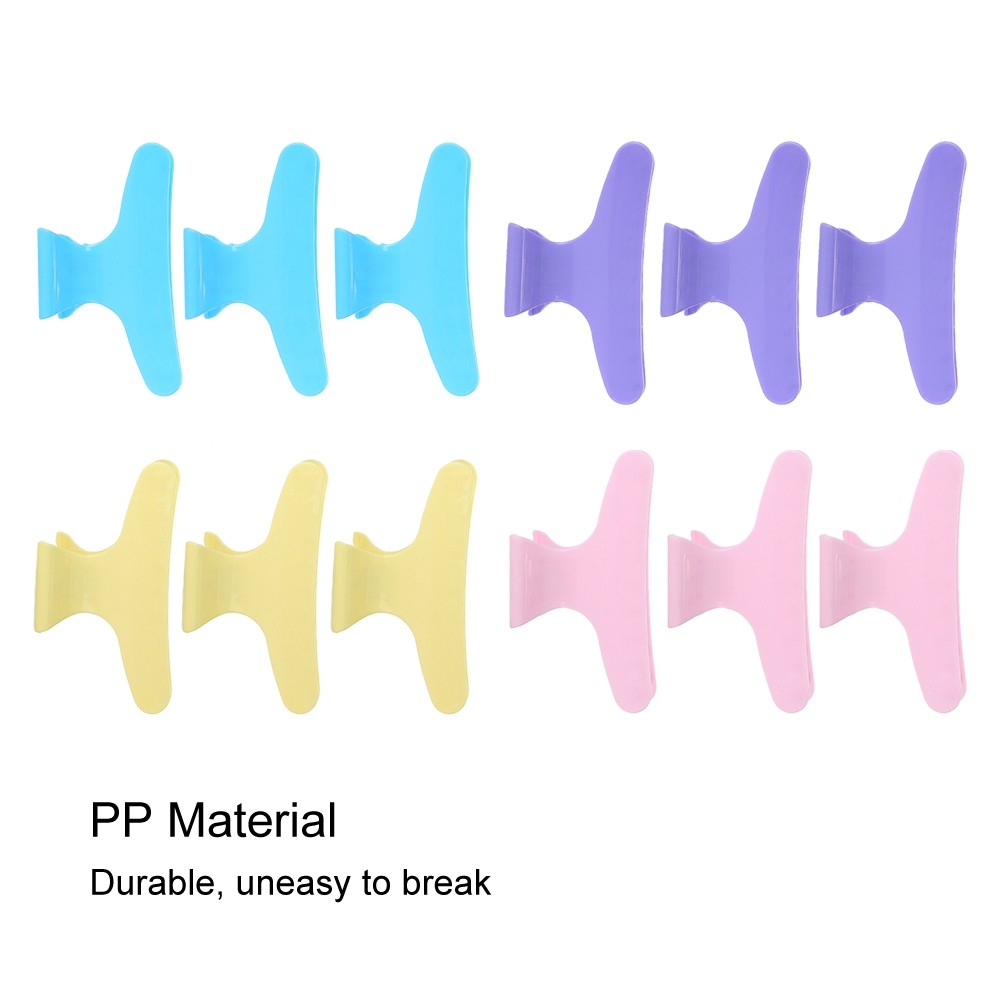 Colorful 12Pcs/set Holding Hair Clip Hair Section Claw Clamps Hair BL