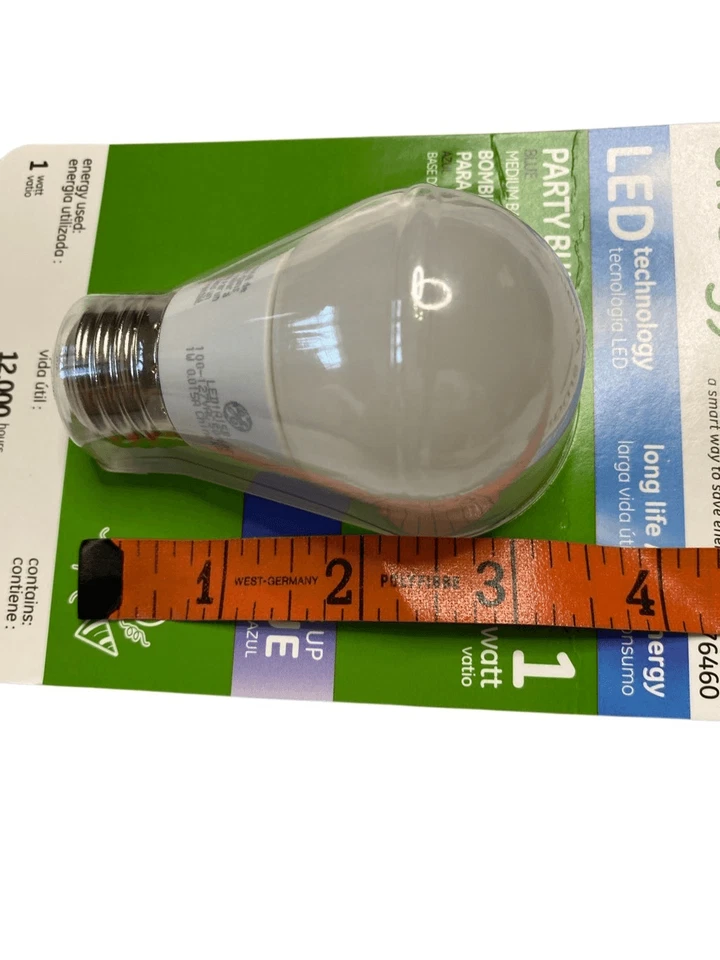 GE Energy Smart LED Party Bulbs Blue 1W Medium Base 12000hrs Pack Of 3 Home - Image 4 of 4
