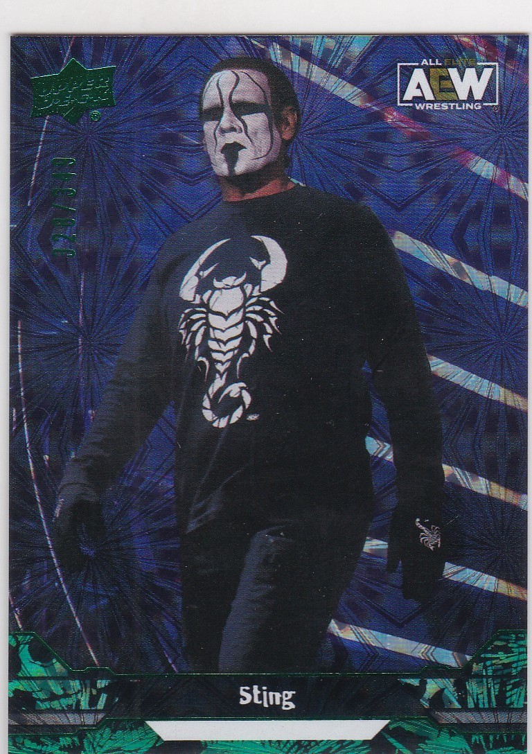 2023 Upper Deck AEW All Elite Wrestling Green Pyro #44 Sting #/349