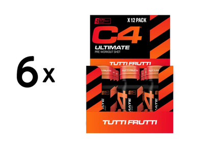 6 x Cellucor C4 Ultimate Pre-Workout Shot (12x60ml) Tutti Frutti (43,98 EUR/L)