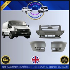 FORD TRANSIT MK7 2006 - 2014  FRONT BUMPER COMPLETE ALL 3 SECTIONS OEM QUALITY