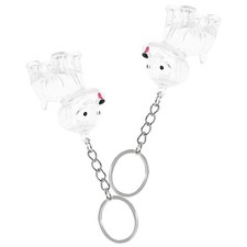 2 Pcs Pet Hair Memorial Keepsake Bottle With Keychain For Dog Keyring