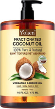 Fractionated Coconut Oil for Skin 16 Oz, 100 Pure Natural Liquid Coconut Oil,