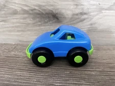 American Plastic Toys Inc Kids Race Sports Car Toy Blue Green USA #1537