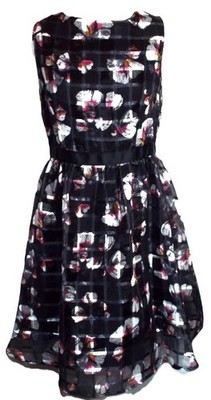 NEU YESSICA   HOCHWERTIGES SCHWARZ MIX TEE KLEID MIT UNTERNETZ   10/12 #1511
